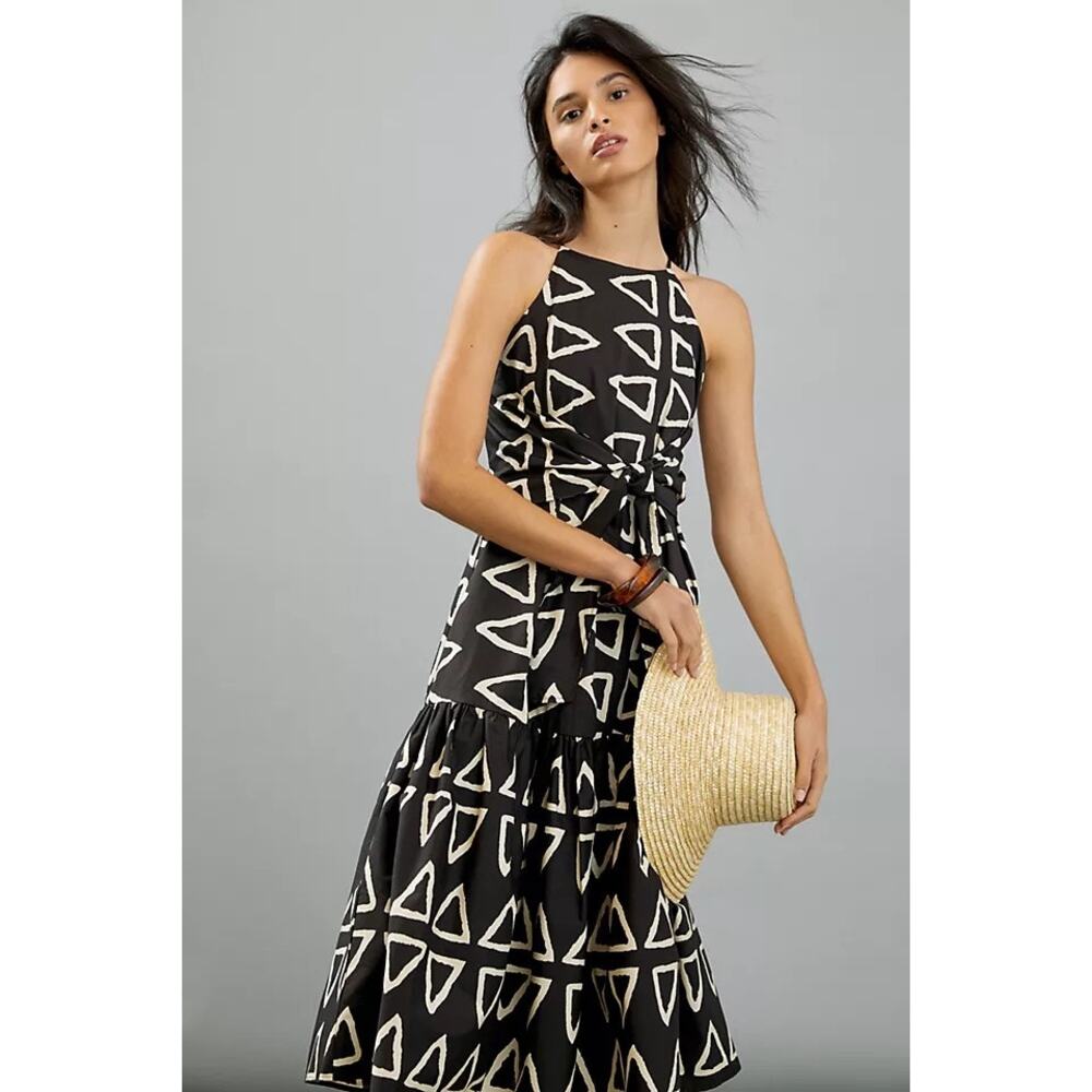 Corey Lynn Calter‎ Keyanna Dress Sleeveless Midi Geometric Print Capsule  Small